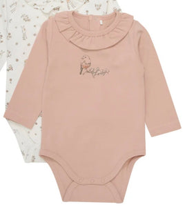 Fixoni Long Sleeved Organic Cotton Onesie with Bird Print: Size Preemie to 12M