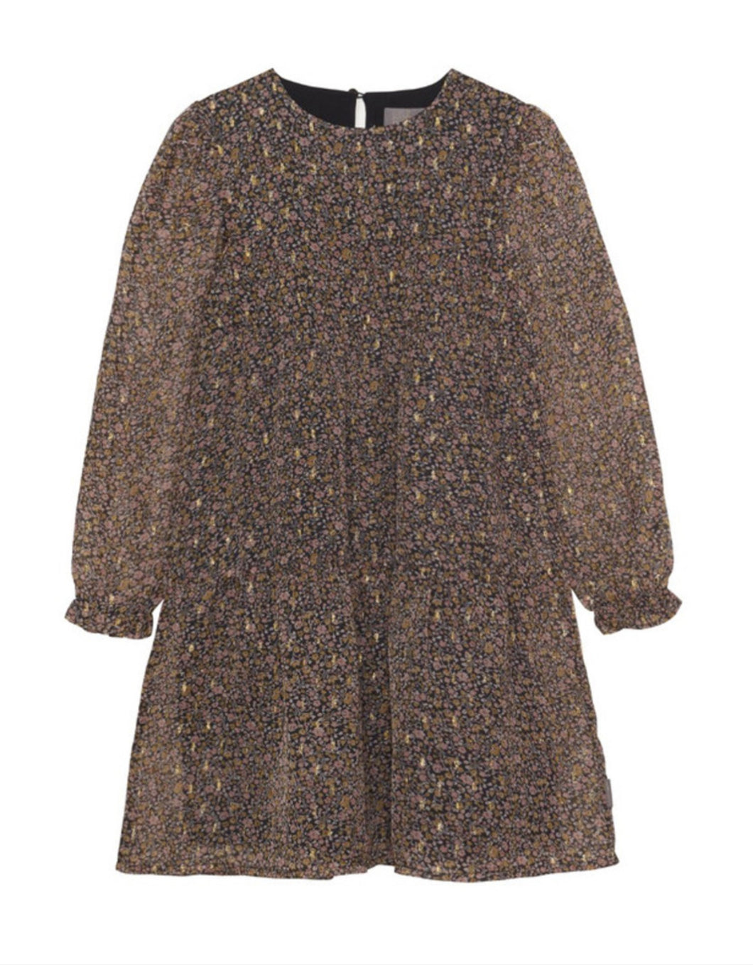 Creamie Girls Gold Glitter over Black Party Dress: Sizes 18M to 12 Years