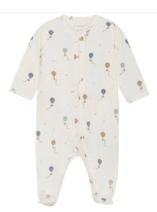 Fixoni Organic Cotton Zipper Sleeper Balloon Print: Sizes NB to 6M