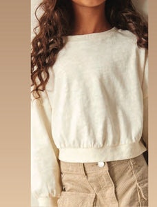 Soft Knit White Sweater: Size 7/8 to 13/14