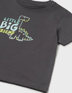 Mayoral Baby/Toddler “Little Big Friend” Dinosaur Tee: Size 6M to 4 Years