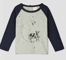 Load image into Gallery viewer, Me &amp; Henry Navy Blue “Over the Moon” Long Sleeved Tee : Size 0/3M to 18/24M
