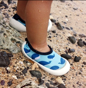 Jan & Jul Water Play Shoes in Blue Whales: Sizes 3 Toddler to 10 Toddler