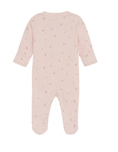 Load image into Gallery viewer, FIXONI Ribbed Pink Baby Footed Onesie: Size 0M to 12M
