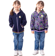 Load image into Gallery viewer, Nano Girls Reversible Purple Floral Print Zip Up Sweater: Size 2-14
