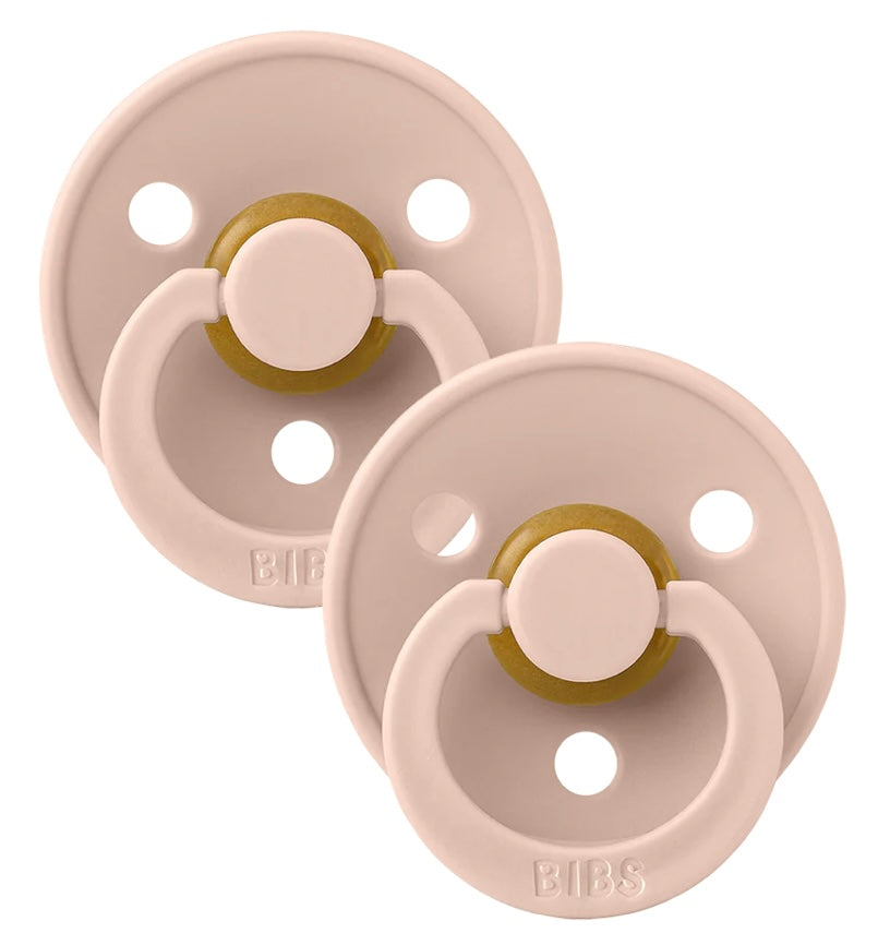 BIBs Colour Pacifier Set of 2 in Blush: Size 1 (0-6 Months)