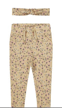 Load image into Gallery viewer, Baby/Toddler Girls Trousers in Sand with Flowers: Size 12-24M
