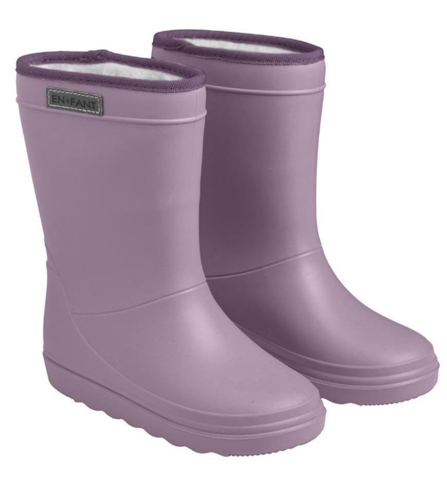 Enfant Lined Winter Boots in Mauve: Size 5.5 Toddler to 2 Junior Kids