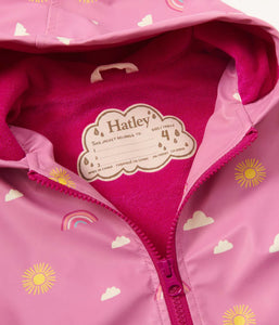 Hatley Girls Sun Charms Zip-Up Rain Jacket: Size 2 to 10