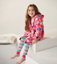 Load image into Gallery viewer, Hatley Confetti Hearts Fleece Robe: Size S(2-3) to XL(8-10)
