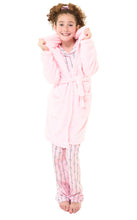 Load image into Gallery viewer, Girls 2 Piece PJ Set With Scrunchy in Pink: Size 2/3 to 7/8
