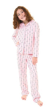 Load image into Gallery viewer, Girls 2 Piece PJ Set With Scrunchy in Pink: Size 2/3 to 7/8

