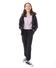 Load image into Gallery viewer, Nano Loungewear Zip Hoodie in Black: Size 4 to 16 Years
