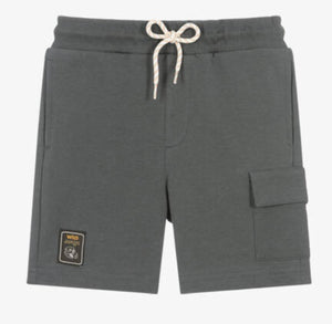 Mayoral Wild Jungle Grey Sweat Shorts: Size 3-9