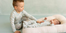 Load image into Gallery viewer, Coccoli Cotton-Modal Zipper Sleeper in Baby Lambs Print: Size NB to 18M
