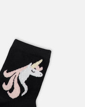 Load image into Gallery viewer, Deux Par Deux 3 Pack Socks - Unicorn/Argyle/Heart: Size 3/4 to 10/12 Years
