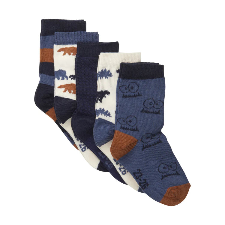 Minymo Organic Cotton Socks Set of 5