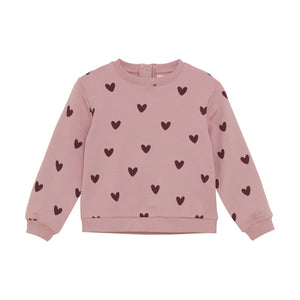 Creamie Brand Long Sleeved Shirt with Heart Print: Size 2 to 10 Years