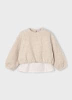 Load image into Gallery viewer, Mayoral Lambswool Combo Pullover Shirt in Cream: Size 3 to 9 Years

