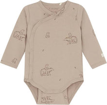 Load image into Gallery viewer, Fixoni Organic Cotton Long Sleeved Onesie in Mama Bear and Baby Print: Size 0M to 18M
