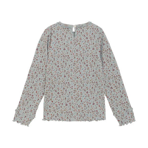 Minymo Brand Long Sleeved Shirt with Flower Print: Size 7 to 12 Years