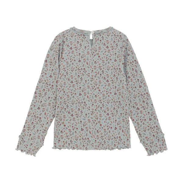Minymo Brand Long Sleeved Shirt with Flower Print: Size 7 to 12 Years