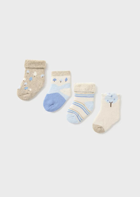 Mayoral Baby Boy Socks 4 Pack: Size 0M to 18M
