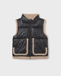 Mayoral Black Sherpa Vest: Size 8 to 18 Years