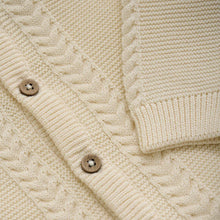 Load image into Gallery viewer, Fixoni Neutral 100% Cotton Knit Cardigan for Baby: Sizes NB to 18M
