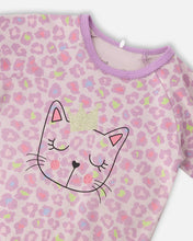 Load image into Gallery viewer, Deux Par Deux Organic Cotton 2 Piece Purple Cat Pajamas: Size 2 to 12 Years

