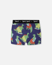 Load image into Gallery viewer, Deux par Deux Boxer Briefs Underwear “Dino Skateboarding” Print: Size 2/3 to 11/12
