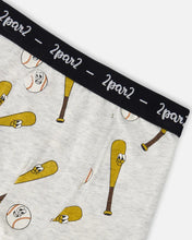 Load image into Gallery viewer, Deux par Deux Boxer Briefs Underwear “Baseball” Print: Size 2/3 to 11/12
