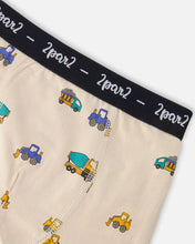 Load image into Gallery viewer, Deux par Deux Boxer Briefs Underwear “Construction Trucks” Print: Size 2/3 to 11/12
