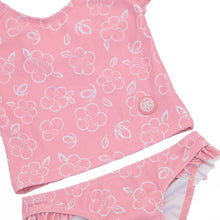 Load image into Gallery viewer, Calikids 2 Piece Swimsuit in Pink Floral Print: Size 12/24M to 6/7 Years
