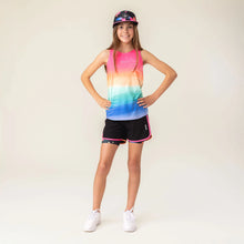 Load image into Gallery viewer, Nano Pink on Black Floral Print Baseball Cap: Sizes 12/24M to 8/12 Years
