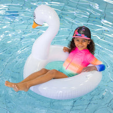 Load image into Gallery viewer, Nano Pink on Black Floral Print Baseball Cap: Sizes 12/24M to 8/12 Years
