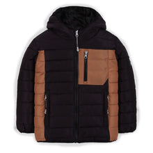 Load image into Gallery viewer, Nano Hooded Puffer Jacket in Taupe/Black : Size 2 to 14
