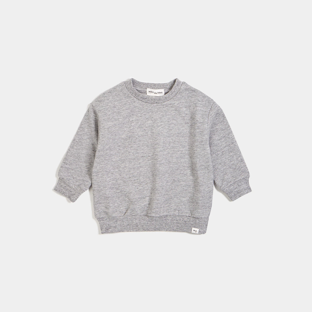 Miles The Label Sweatshirt in Grey: Sizes 3M to 10Y