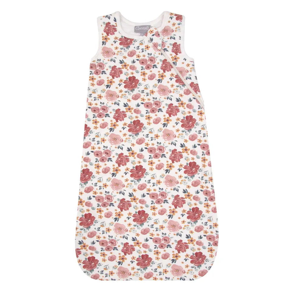 Coccoli Modal 1.5 Sleepsack Watercolor Floral Print: Size NB to 18M