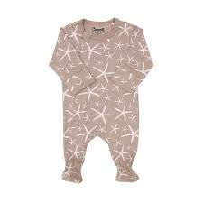 Coccoli Modal Cotton Footed Sleeper in Starfish Print: Size NB to 18M
