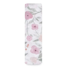 Load image into Gallery viewer, Aden + Anais Silky Soft Muslin Cotton Swaddle Blanket in Ma Fleur Print
