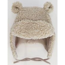 Load image into Gallery viewer, Calikids Bear Hat In Colour Cream : Size S 3/6M to L 18M/3Y
