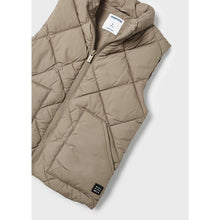 Load image into Gallery viewer, Mayoral Quilted Puffer Vest in Sand: Size 3 to 6 Years
