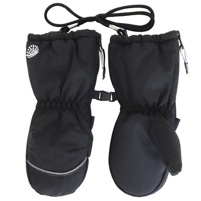 Calikids Kids Waterproof Winter Mittens in Black : Size 2 to 6 Years