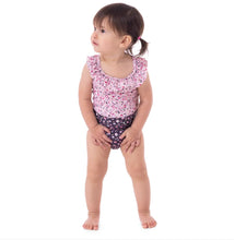 Load image into Gallery viewer, Nano Baby Girl Floral One Piece Swimsuit: Size 18M to 24M
