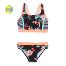 Load image into Gallery viewer, Nano Girl Tropical Floral 2 Piece Swimsuit: Size 4 to 6 Years
