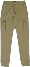 Load image into Gallery viewer, Silver Jeans Co “Cairo” City Comfy Twill Cargos in Light Olive: Size 8 to 16 Years
