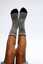 Load image into Gallery viewer, Deux Par Deux Heather Grey Emoji Socks : Size 3-12
