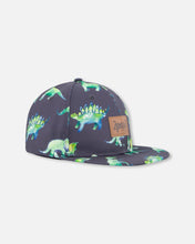 Load image into Gallery viewer, Deux Par Deux Boys Baseball Cap “Printed Dinosaurs” Size 6/24M to 7/12 Years
