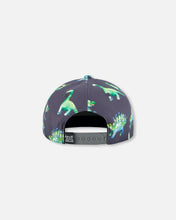 Load image into Gallery viewer, Deux Par Deux Boys Baseball Cap “Printed Dinosaurs” Size 6/24M to 7/12 Years
